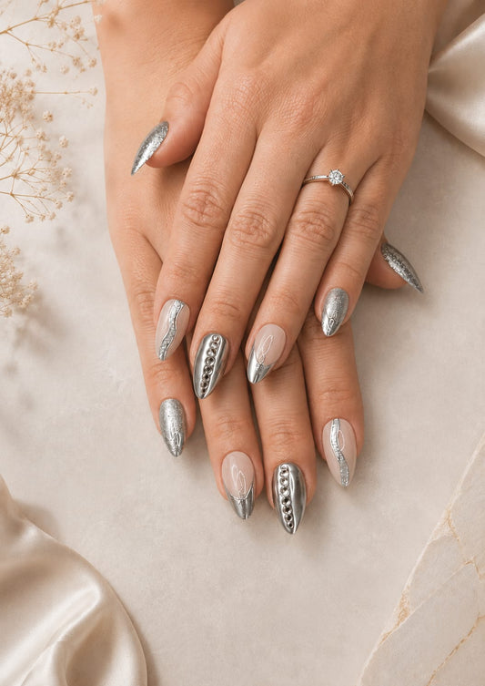 Disco Silver Chrome – Futuristischer Glam mit funkelndem Silver-Chrome-Look 💿