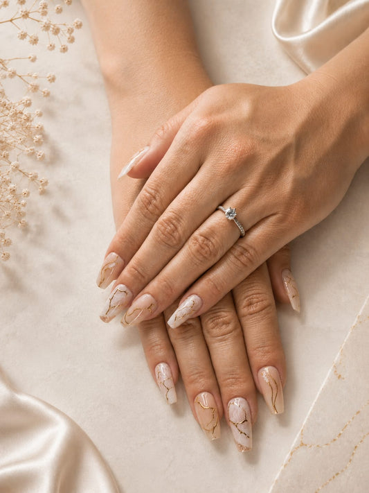 Gold Marble Nude – Luxuriöse Marble-Eleganz mit edlen Chrome-Details 🤍
