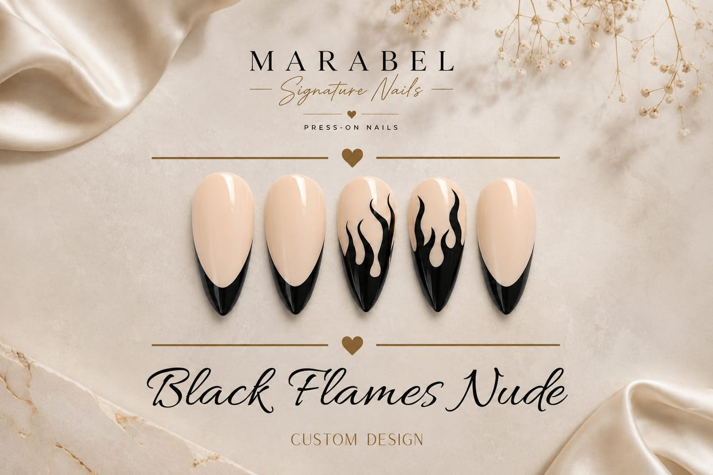 Black Flames Nude – Clean Elegance mit edgy Flame-Details 🔥