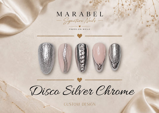 Disco Silver Chrome – Futuristischer Glam mit funkelndem Silver-Chrome-Look 💿