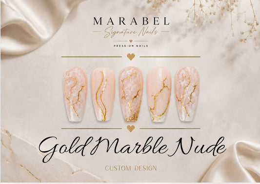 Gold Marble Nude – Luxuriöse Marble-Eleganz mit edlen Chrome-Details 🤍