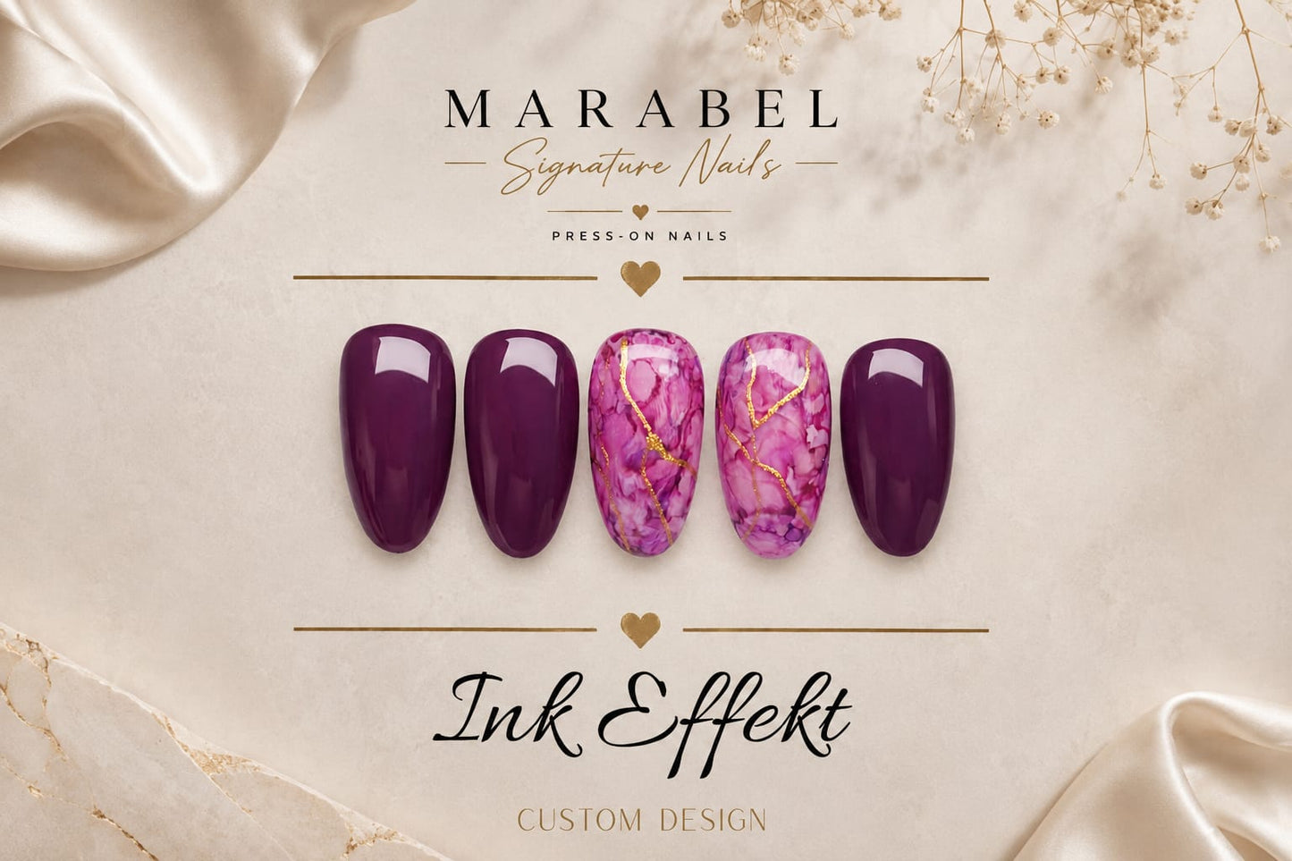 Ink Effekt – Künstlerischer Marble-Look mit luxuriösen Gold-Akzenten 💜