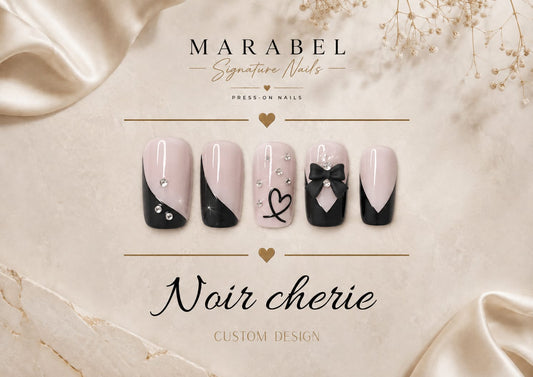 Noir Cherie – Femininer Black-&amp;-Nude-Glam mit verspielten Details 🎀