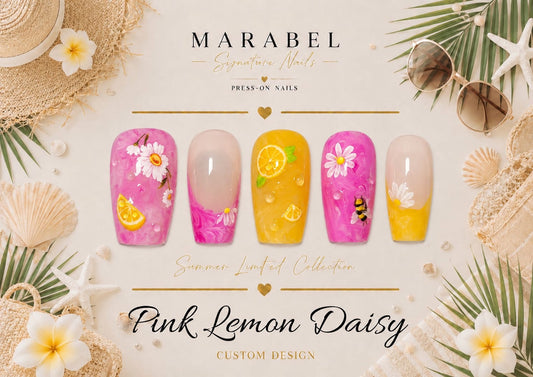 Pink Lemon Daisy – Fruchtiger Summer-Glam mit floralen Details 🍋☀️