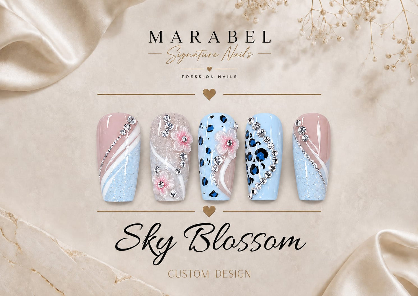 Sky Blossom – Elegante Blüten mit himmlischem Glamour 💙