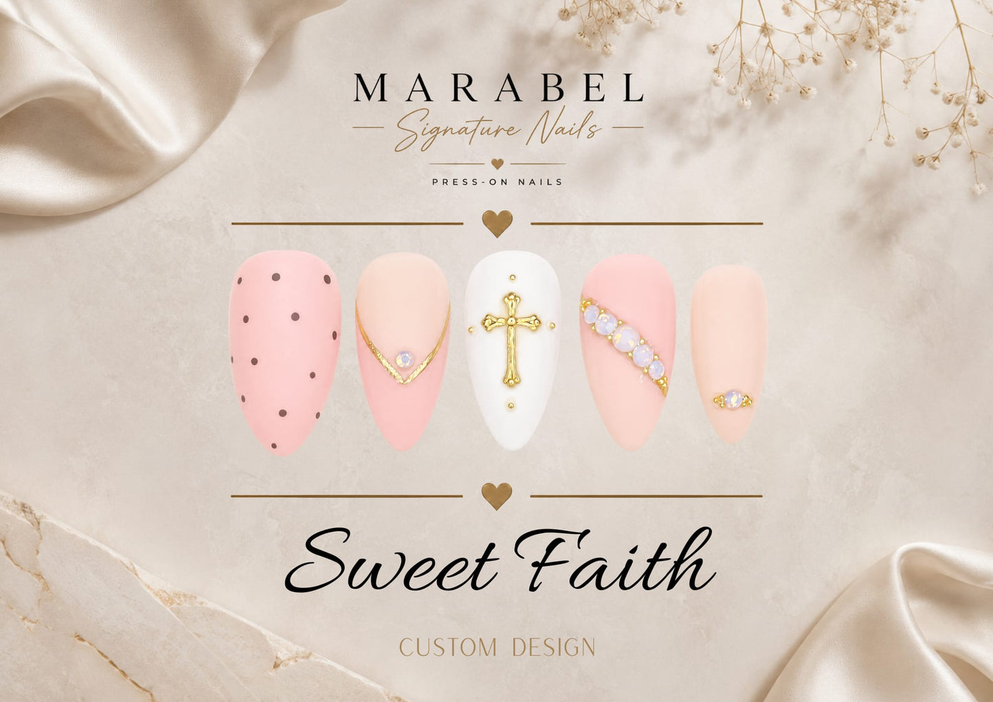 Sweet Faith – Zarte Eleganz mit goldenen Akzenten & funkelnden Details ✨