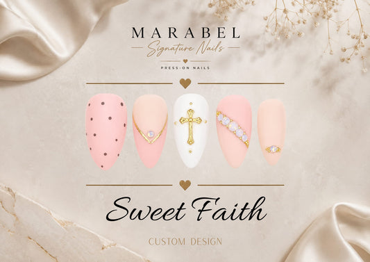 Sweet Faith – Zarte Eleganz mit goldenen Akzenten & funkelnden Details ✨