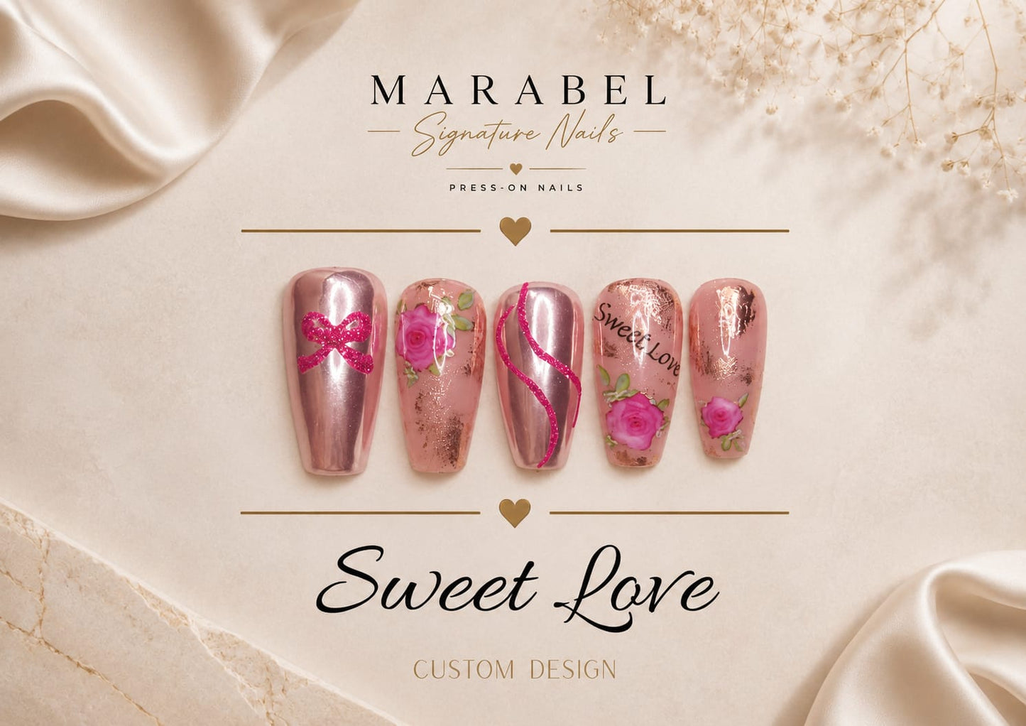 Sweet Love – Romantischer Glam-Look mit floralen Details &amp; Chrome-Finish 🌹