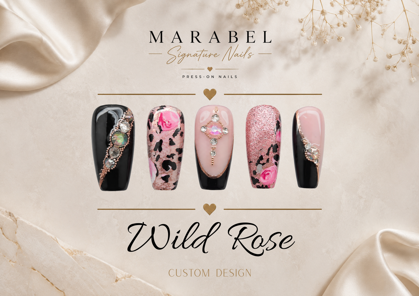 Wild Rose – Leo Elegance mit Rosé, Schwarz & funkelnden Details