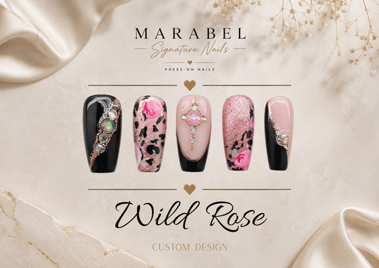 Wild Rose – Leo Elegance mit Rosé, Schwarz & funkelnden Details
