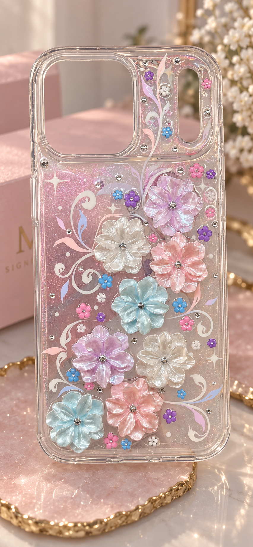 Pastel Blossom – handdesignte Handyhülle